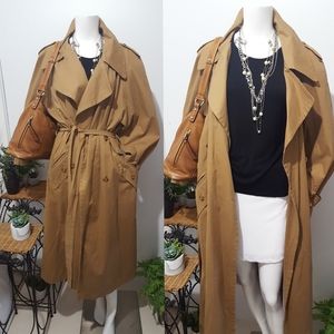 Ravens Outdoor Life🍂Oversized Long Double-Breasted Camel Cotton Trench